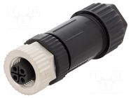 Connector: M12; plug; PIN: 4; female; S code-Power; for cable; IP67 AMPHENOL LTW