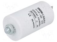 Capacitor: polypropylene; motors, run; 20uF; 450V; Ø40x70mm; ±5% SR PASSIVES