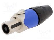 Plug; loudspeaker; female; PIN: 4; for cable; 30A; 133V; zinc alloy AMPHENOL