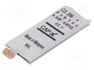 Supercapacitor; SMD; 0.6F; 4.5VDC; ±20%; 39x17x2.7mm; 30A; -40÷70°C CAP-XX