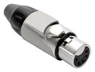 CONN, XLR AUDIO, PLUG, 5POS, CABLE
