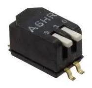 DIP SW, SPST-NO, 2CKT, 0.025A/24VDC, SMD