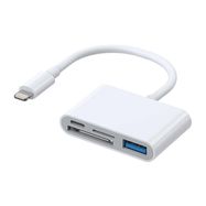 Lightning to USB OTG adapter Joyroom S-H142 SD card reader, microSD (white) 10 + 4 pcs FOR FREE, Joyroom