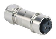 CIRCULAR CONNECTOR, RCPT, 3POS, SCREW