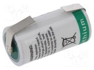 Battery: lithium; 17335,2/3A; 3.6V; 2100mAh; non-rechargeable SAFT