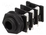 Connector: Jack 6,3mm; socket; female; stereo,with triple switch AMPHENOL