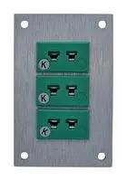 THERMOCPL CONN, W/PANEL, SOCKET, K, 3WAY