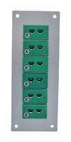 THERMOCPL CONN, W/PANEL, SOCKET, K, 6WAY