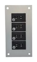 THERMOCPL CONN, W/PANEL, SOCKET, J, 4WAY