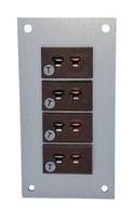 THERMOCPL CONN, W/PANEL, SOCKET, T, 4WAY