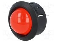 Indicator: LED; prominent; red; Ø25.65mm; for PCB; plastic MENTOR