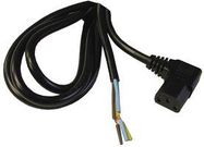 POWER CORD IEC60320C-13, 6.6FT, 10A, BLACK