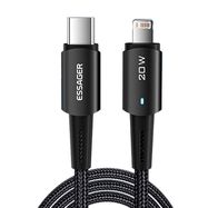 USB-C to Lightning cable, Essager, EXCTL-CG01, 20W, 1m (black), Essager