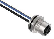 SENSOR CORD, 4P M12 RCPT-FREE END, 0.5M