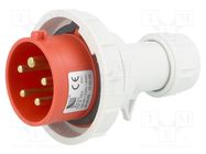 Connector: AC supply 3-phase; plug; male; 16A; 400VAC; IEC 60309 PAWBOL