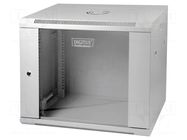 Enclosure: rack cabinet; Standard: 19"; 9U; grey; Z: 501mm; X: 600mm DIGITUS