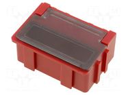 Bin; with flap; ESD; 37x12x15mm; ABS,copolymer styrene LICEFA