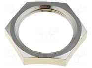 Nut; with earthing; M20; brass; Thk: 3.7mm; Spanner: 24mm; Pitch: 1.5 LAPP