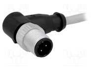 Connector: M12; plug; PIN: 4; male; A code-DeviceNet / CANopen; 1m HARTING