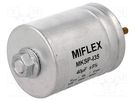 Capacitor: polypropylene; 40uF; Leads: M6 screws; ESR: 4.3mΩ; ±5% MIFLEX
