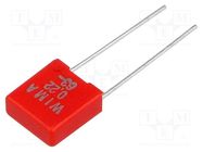 Capacitor: polyester; 220nF; 40VAC; 63VDC; 5mm; ±5%; 3x7.5x7.2mm WIMA