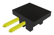 CONN, R/A HDR, 2POS, 1ROW, 2.54MM, SMT
