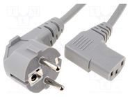 Cable; 3x0.75mm2; CEE 7/7 (E/F) plug angled,IEC C13 female 90° LIAN DUNG