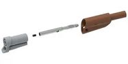 STACK 4MM BANANA PLUG-FREE END, BROWN