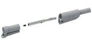 STACK 4MM BANANA PLUG-FREE END, GREY