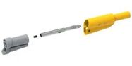 STACK 4MM BANANA PLUG-FREE END, YEL/59MM