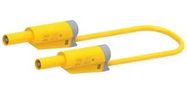 STACK 4MM BANANA PLUG-PLUG, YELLOW, 59MM