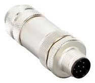 SENSOR CONN, M12, PLUG, 8P, CABLE