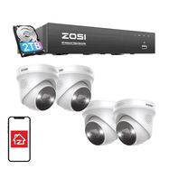 IP Camera ZOSI C225 4 pcs WiFi 5MP + NVR 8ch + 2TB HDD, ZOSI