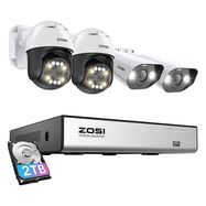 IP Camera ZOSI 2 pcs C296 WiFi 5MP & 2 pcs C182 WiFi 8MP + NVR 8ch + 2TB HDD, ZOSI