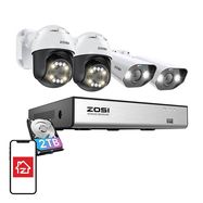 IP Camera ZOSI 2 pcs C296 WiFi 5MP & 2 pcs C182 WiFi 8MP + NVR 8ch + 2TB HDD, ZOSI