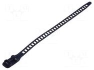 Cable tie; multi use; L: 260mm; W: 11mm; black; polyurethane; 123N HELLERMANNTYTON