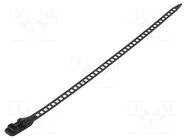 Cable tie; multi use; L: 260mm; W: 7mm; black; polyurethane; 57N HELLERMANNTYTON