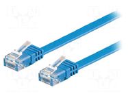 Patch cord; RJ45 plug,both sides; U/UTP; 6; stranded; Cu; PVC; blue Goobay