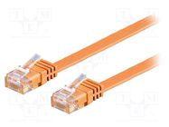 Patch cord; U/UTP; 6; stranded; Cu; PVC; orange; 1.5m; 32AWG Goobay