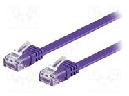 Patch cord; U/UTP; 6; stranded; Cu; PVC; violet; 2m; 32AWG Goobay