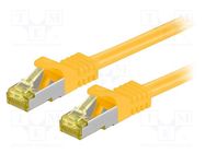 Patch cord; S/FTP; 6a; stranded; Cu; LSZH; yellow; 0.5m; 26AWG Goobay