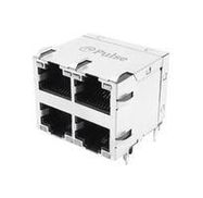 RJ45 CONN, R/A JACK, 8P8C, 2X2 PORT, THT