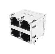 RJ45 CONN, R/A JACK, 8P8C, 2X2 PORT, THT