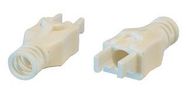 STRAIN RELIEF BOOT, RJ45 PLUG, PVC/WHITE