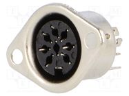 Socket; DIN; female; PIN: 8; Layout: 270° with central pin; DC-016 