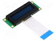 Display: OLED; alphanumeric; 16x2; Dim: 53x20x7.6mm; yellow; PIN: 16 DISPLAY ELEKTRONIK