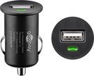 Car Charger (5 W), black - vehicle charging adapter with 5 W max. 1.0 A (12/24 V) 1x USB, black