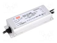 Power supply: switching; LED; 75W; 48VDC; 1.6A; 180÷295VAC; IP67 MEAN WELL