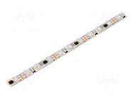 Programmable LED tape; RGB; 5050; LED/m: 60; 10mm; IP65; 140°; 12VDC WORLDSEMI