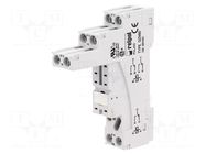 Socket; PIN: 8; 12A; 300VAC; on panel,for DIN rail mounting RELPOL